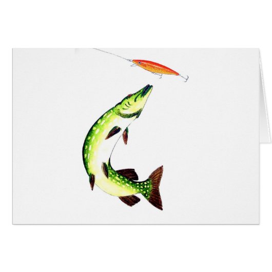 Pike fishing and fly fishing cards (Front Horizontal)