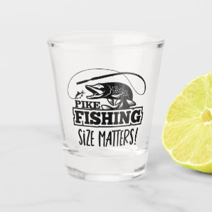 Pike Fishing Size Matters Trophy Fish Sports Shot Glass