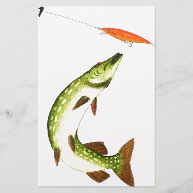 Pike fishing stationery (Front)