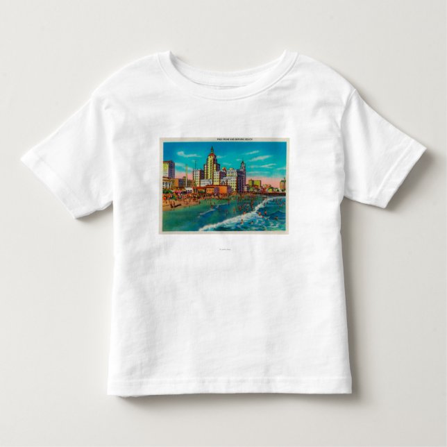 Pike Front and Bathing Beach, Long Beach Toddler T-shirt (Front)