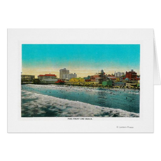 Pike Front and Long Beach, California Cards (Front Horizontal)