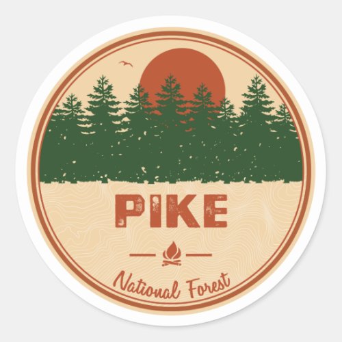 Pike National Forest Classic Round Sticker