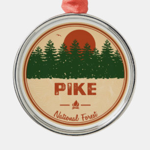 Pike National Forest Metal Ornament