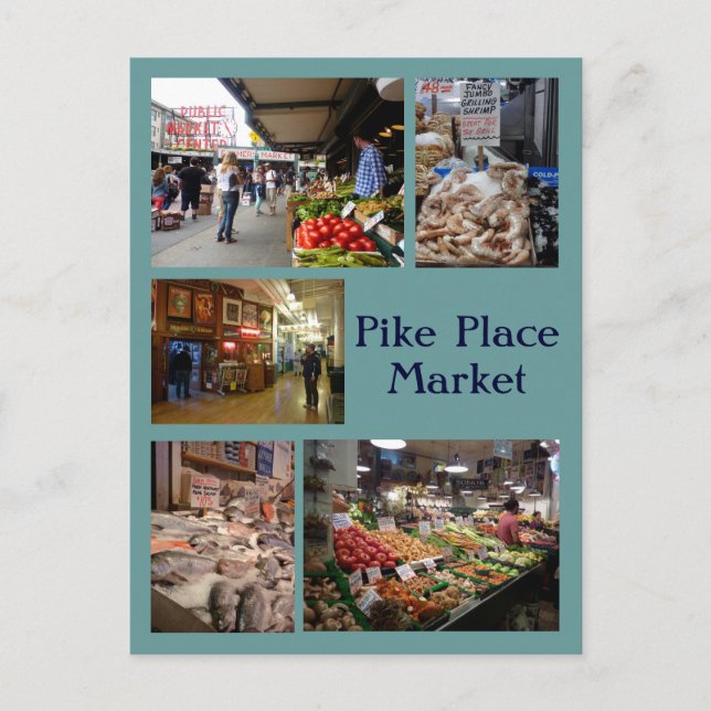 Pike Place Collage Postcard (Front)