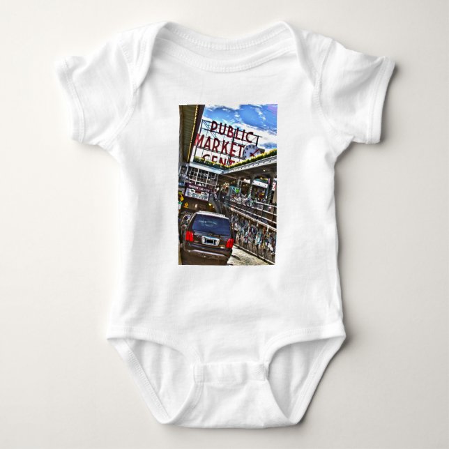 Pike Place Market Baby Bodysuit (Front)
