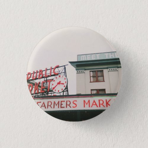 Pike Place Market   Compact Mirror Button