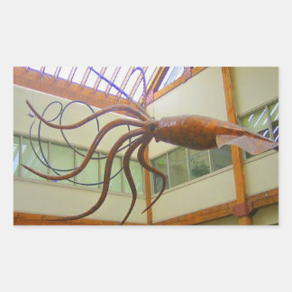 Pike Place Public Market Giant Squid Seattle, WA Rectangular Sticker