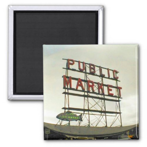 Pike Place Public Market in Seattle WA Fish Bowl Magnet