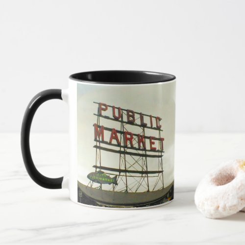 Pike Place Public Market in Seattle WA Fish Bowl Mug