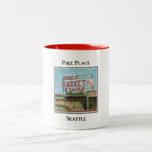 Pike Place Public Market, Seattle Two-Tone Coffee Mug