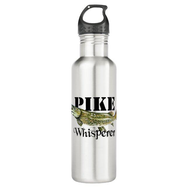 Pike Whisperer Light Stainless Steel Water Bottle (Front)