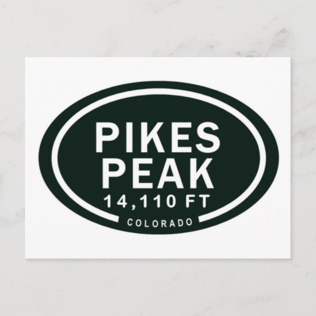 Pikes Peak 14,110 FT Colorado Rocky Mountain Postcard (Front)