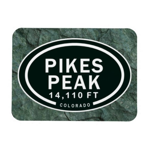 Pikes Peak 14110 FT Colorado Springs Mountain Magnet