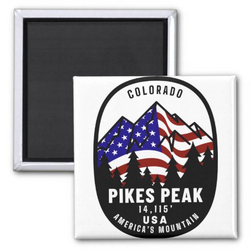 Pikes Peak Americas Mountain Magnet