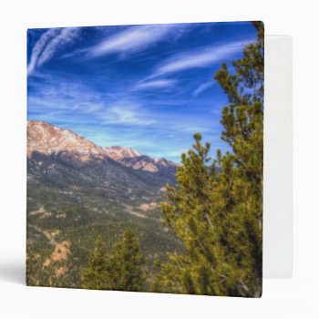 Pikes Peak And Blue Sky 3 Ring Binder by usmountains at Zazzle