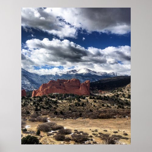 Pikes Peak and Garden of the Gods Colorado Springs Poster