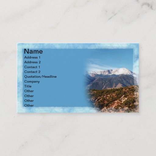 Customizable Pikes Peak Business Cards