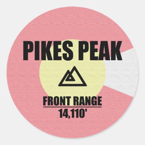 Pikes Peak Classic Round Sticker