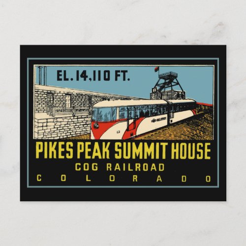 Pikes Peak COG Railway Postcard