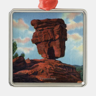 Pikes Peak, Colorado - Balanced Rock Metal Ornament