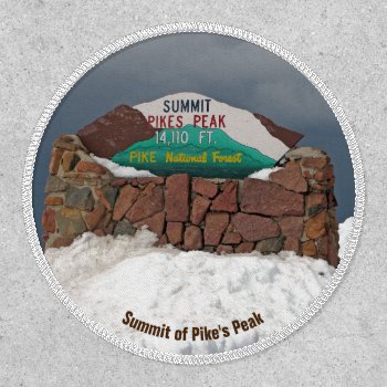 Pikes Peak  Colorado Design Patch by SjasisDesignSpace at Zazzle