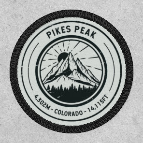 Pikes Peak Colorado Hiking Skiing Travel Patch