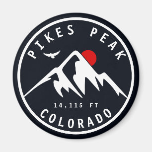 Pikes Peak Colorado Mountain Camping Hiking Magnet