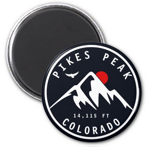 Pikes Peak Colorado Mountain Camping Hiking Magnet