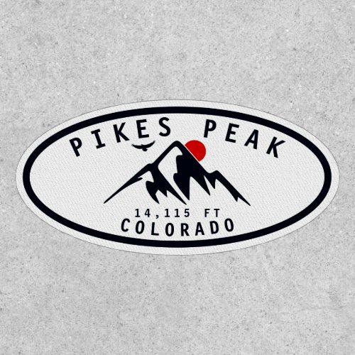 Pikes Peak Colorado Mountain Camping Hiking Patch