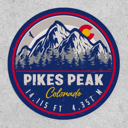 Pikes Peak Colorado Mountain Camping Hiking Patch