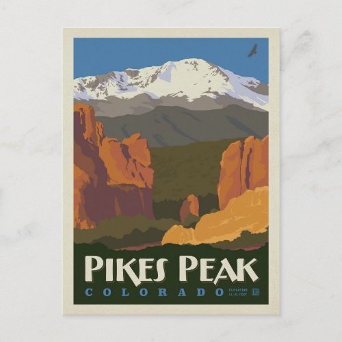 Pikes Peak Colorado Postcard