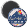 Pikes Peak Colorado Retro Sunset Souvenirs Magnet