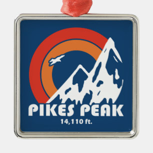 Pikes Peak Colorado Sun Eagle Metal Ornament