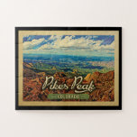 Pikes Peak Colorado Vintage Travel Jigsaw Puzzle<br><div class="desc">Vintage travel style Pikes Peak Colorado image featuring a gorgeous mountain view of Colorado from this top hiking spot high up in the clouds.</div>
