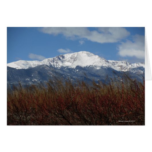 Pikes Peak in Spring Cards (Front Horizontal)