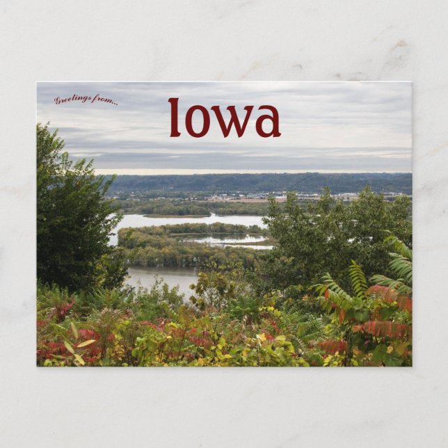 Pikes Peak Overlook McGregor Iowa Postcard (Front)