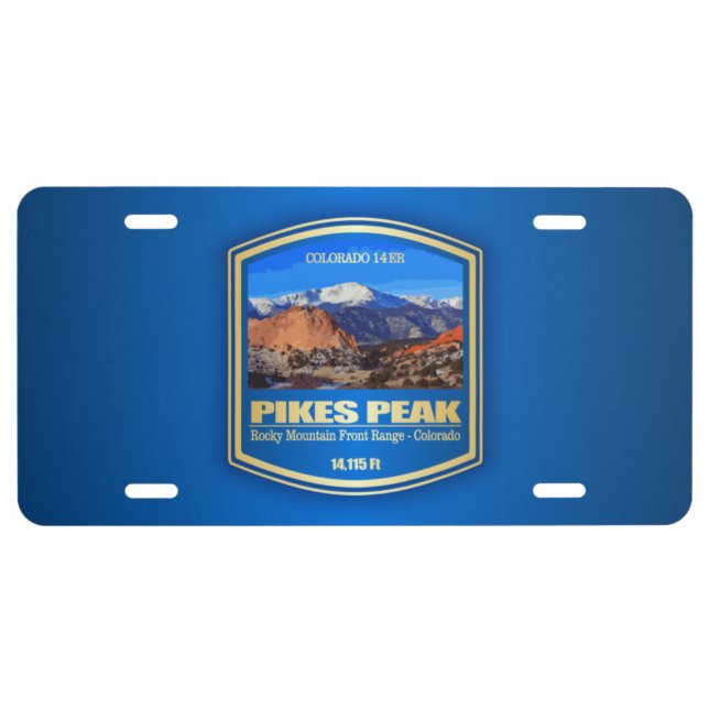 Pikes Peak (PF) License Plate (Front)