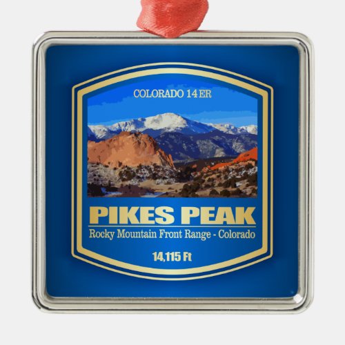 Pikes Peak PF Metal Ornament