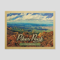 Pikes Peak Postcard Colorado Vintage Travel