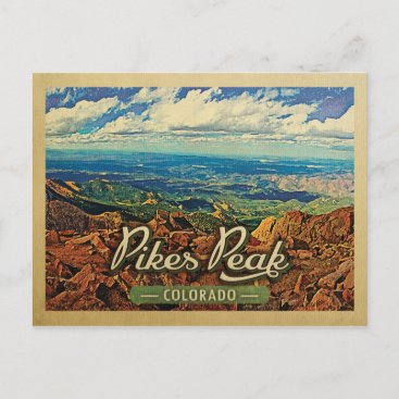 Pikes Peak Postcard Colorado Vintage Travel