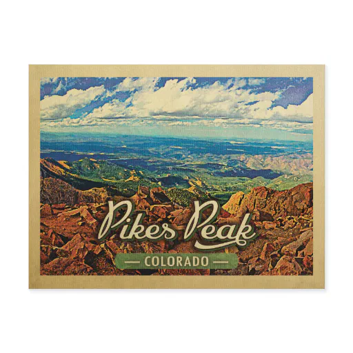 Pikes Peak Postcard Colorado Vintage Travel