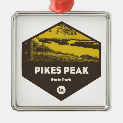 Pikes Peak State Park Iowa Metal Ornament