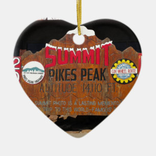 Pike's Peak Summit, Colorado Ceramic Ornament