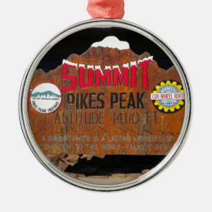 Pike's Peak Summit, Colorado Metal Ornament