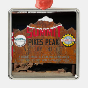Pike's Peak Summit, Colorado Metal Ornament