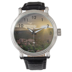Pikes Peak Sunset Haze Wrist Watch