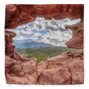 Pikes Peak Through A Rock Hole Bandana