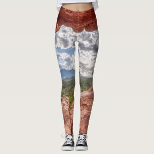 Pikes Peak Through A Rock Hole Leggings