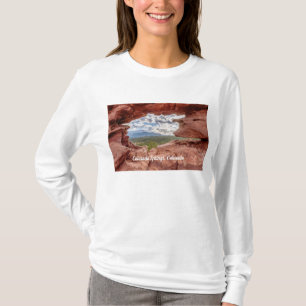 Pikes Peak Through A Rock Hole Long Sleeve Tshirt