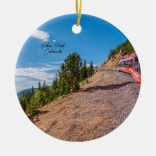 Pikes Peak Train Ride Circle Ornament